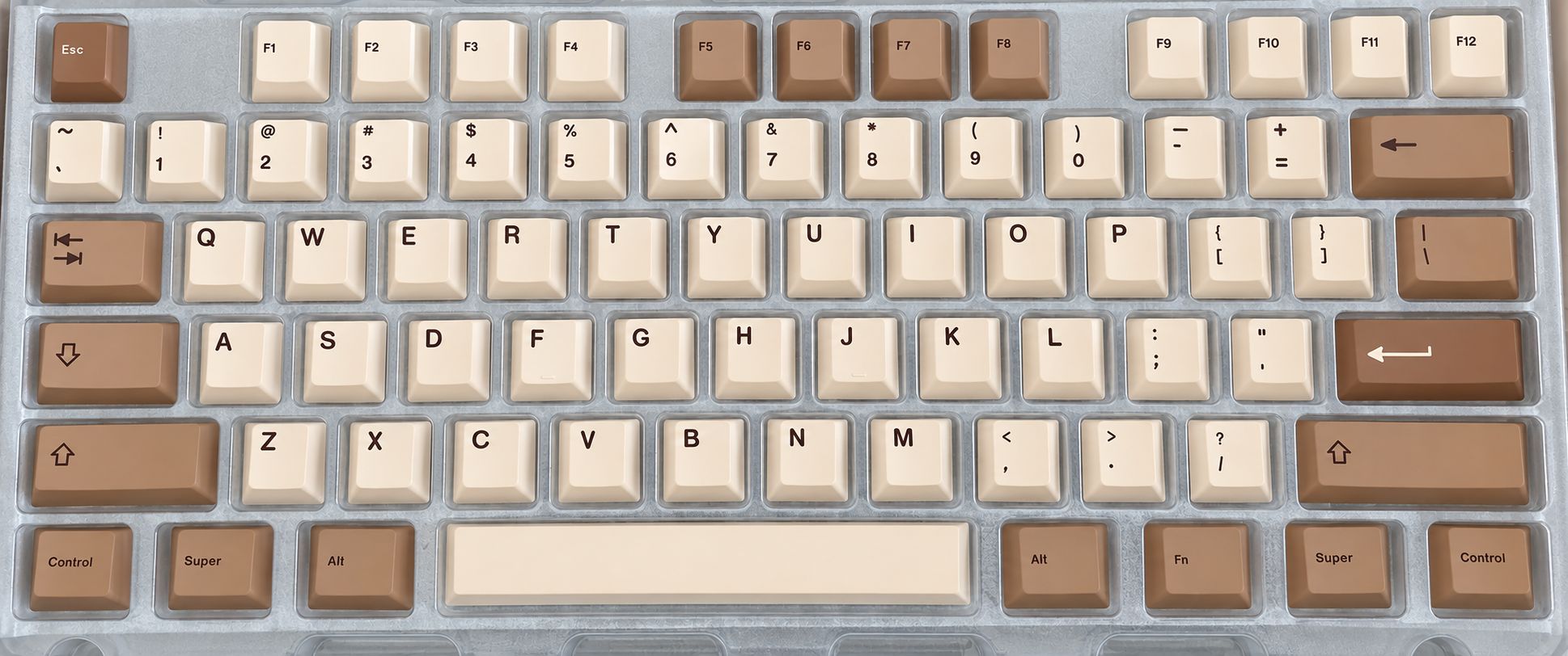 Hipyo Tech Coffee Shop V2 — סט מקשים בגווני קפה וקרם